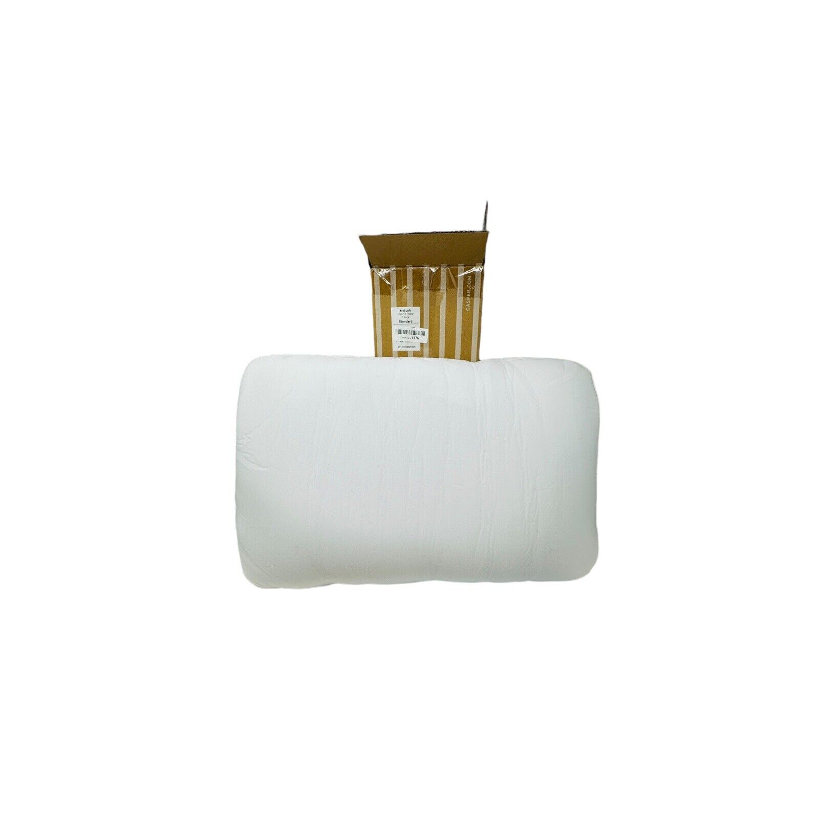 Casper White Bedroom Sleeping Mid Loft Hybrid Bed Pillow Standard 1 Pack
