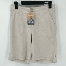 Royal Robbins Hempline Shorts Hemp Blend Breathable Stretch Women 8 Soapstone