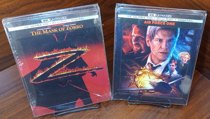 Air Force One + The Mask of Zorro 4K Steelbooks-NEW-PROTECTIVE SLEEVES-Free S&H!