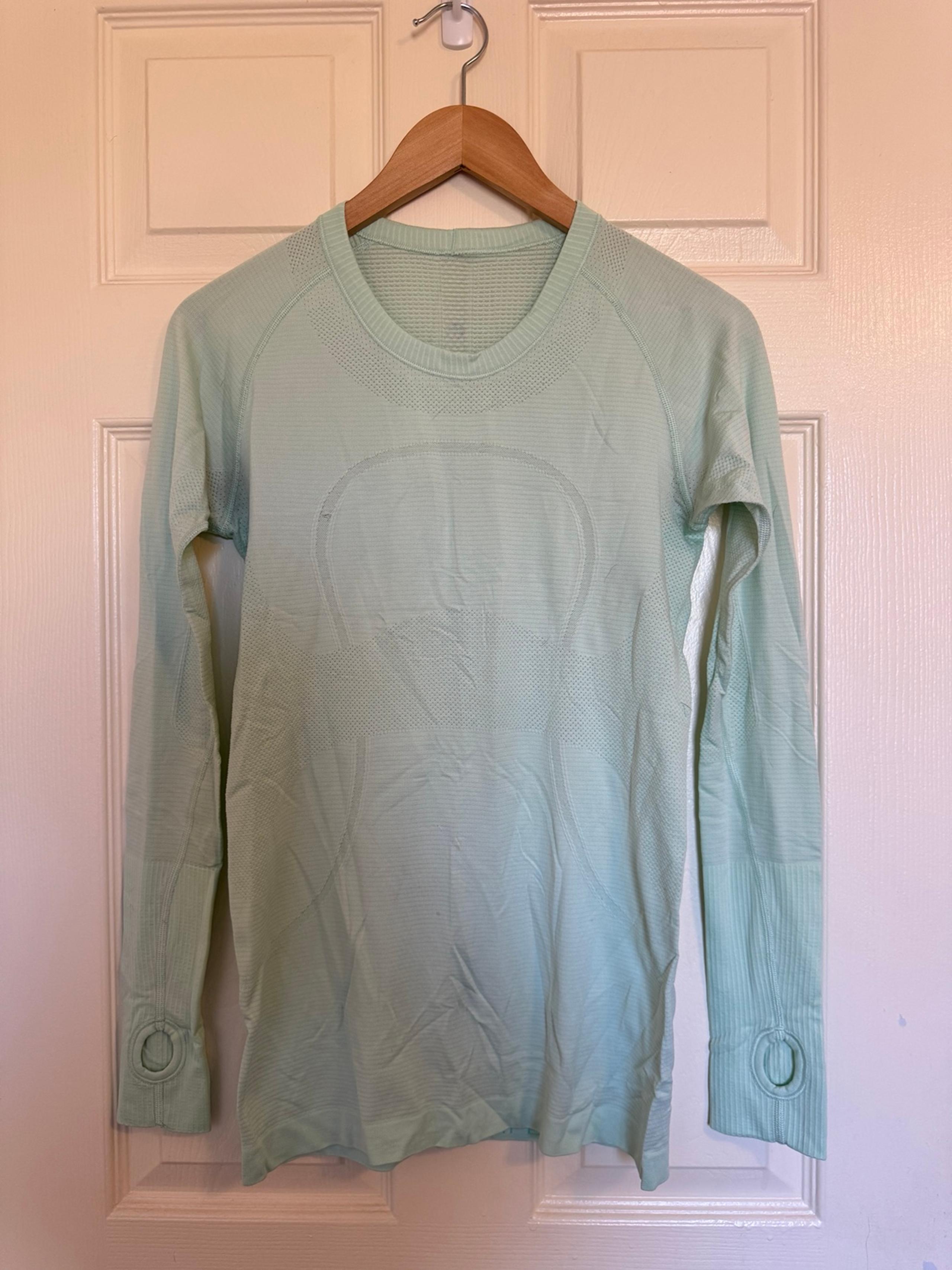 Lululemon Swiftly Long Sleeve light blue teal mint 8