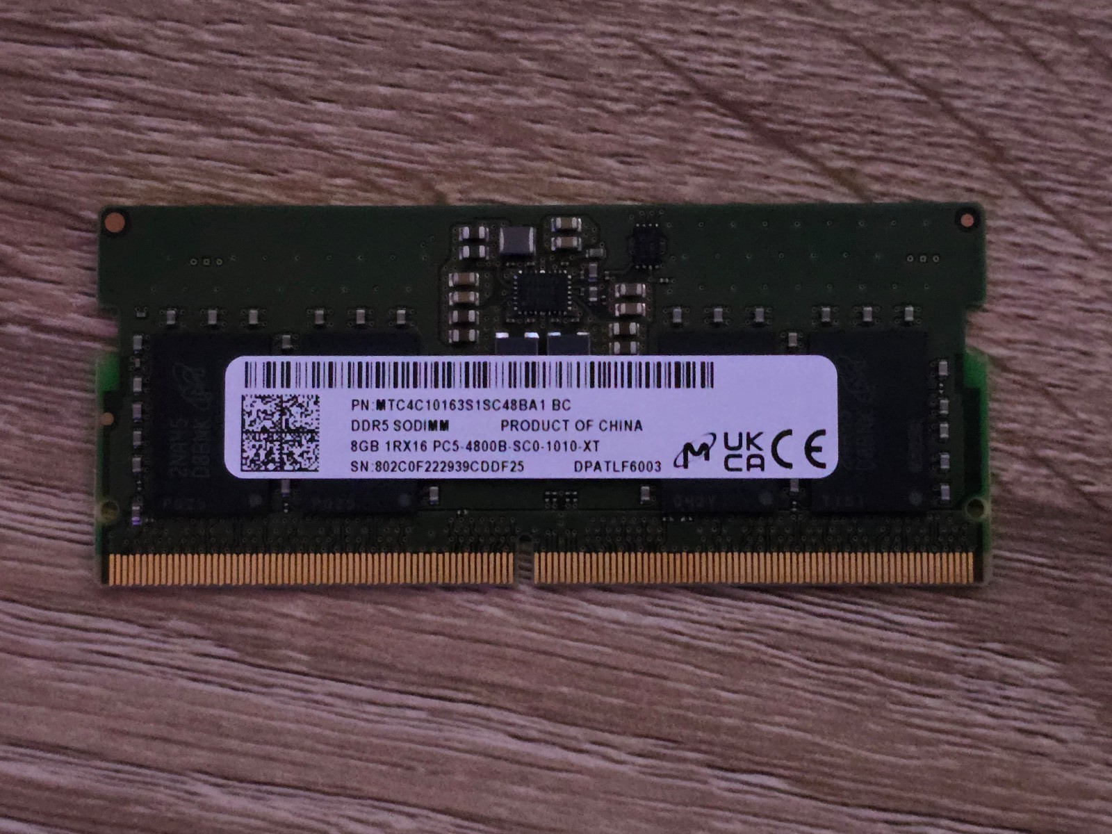 1x8gb DDR5 2400 RAM SODIMM Laptop