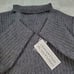 Deane White Sweater Wool Womens Sz XL Gray Ribbed Made in Australia Mock Neck