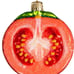 Anthropologie Half Tomato Ornament New Hand Blown Glass Rare Discontinued