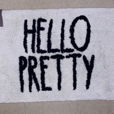 Rae Dunn HELLO PRETTY Rug.