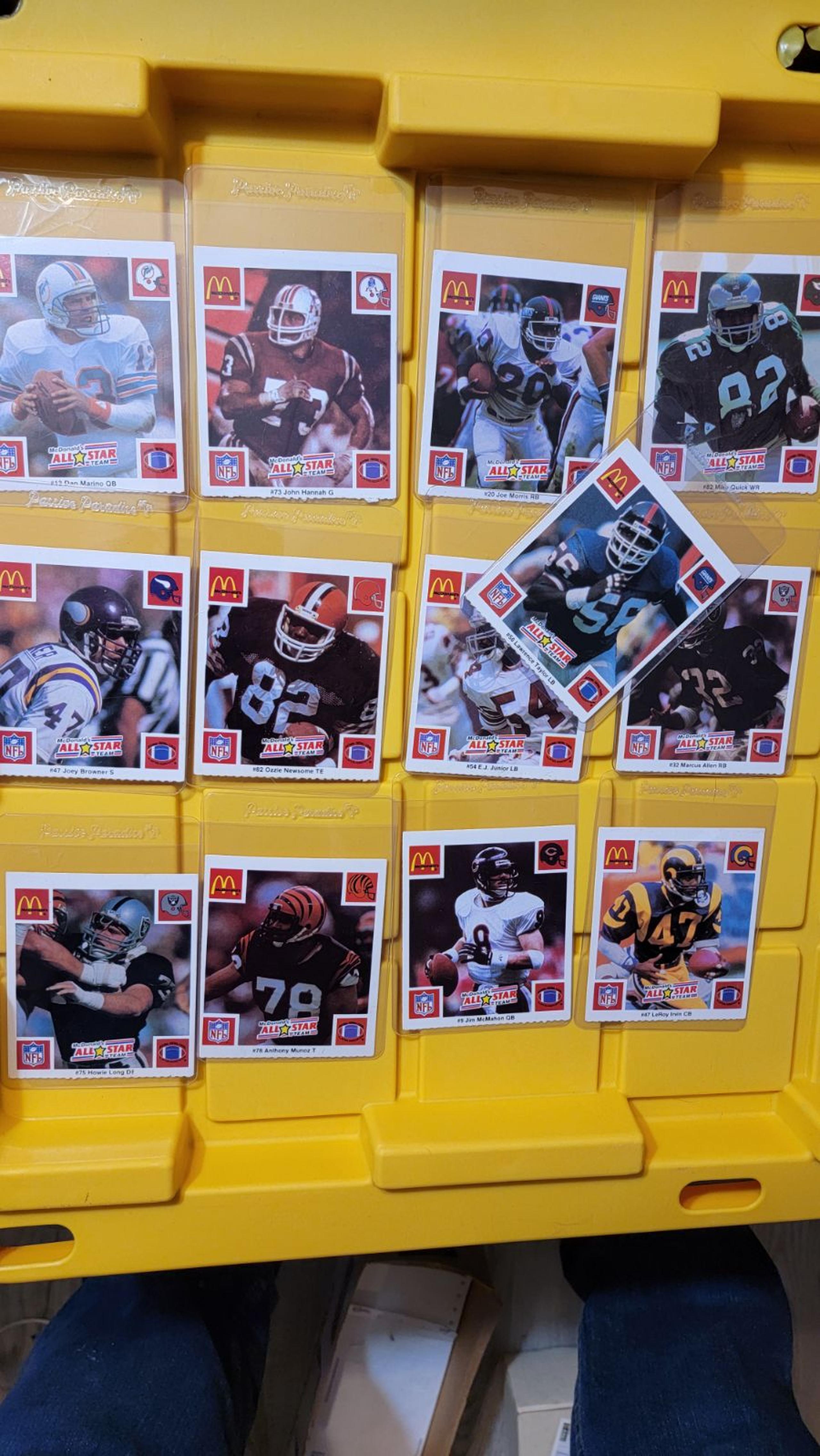 Lot of (13) 1986 McDonald's ALL-STAR Team Football Cards