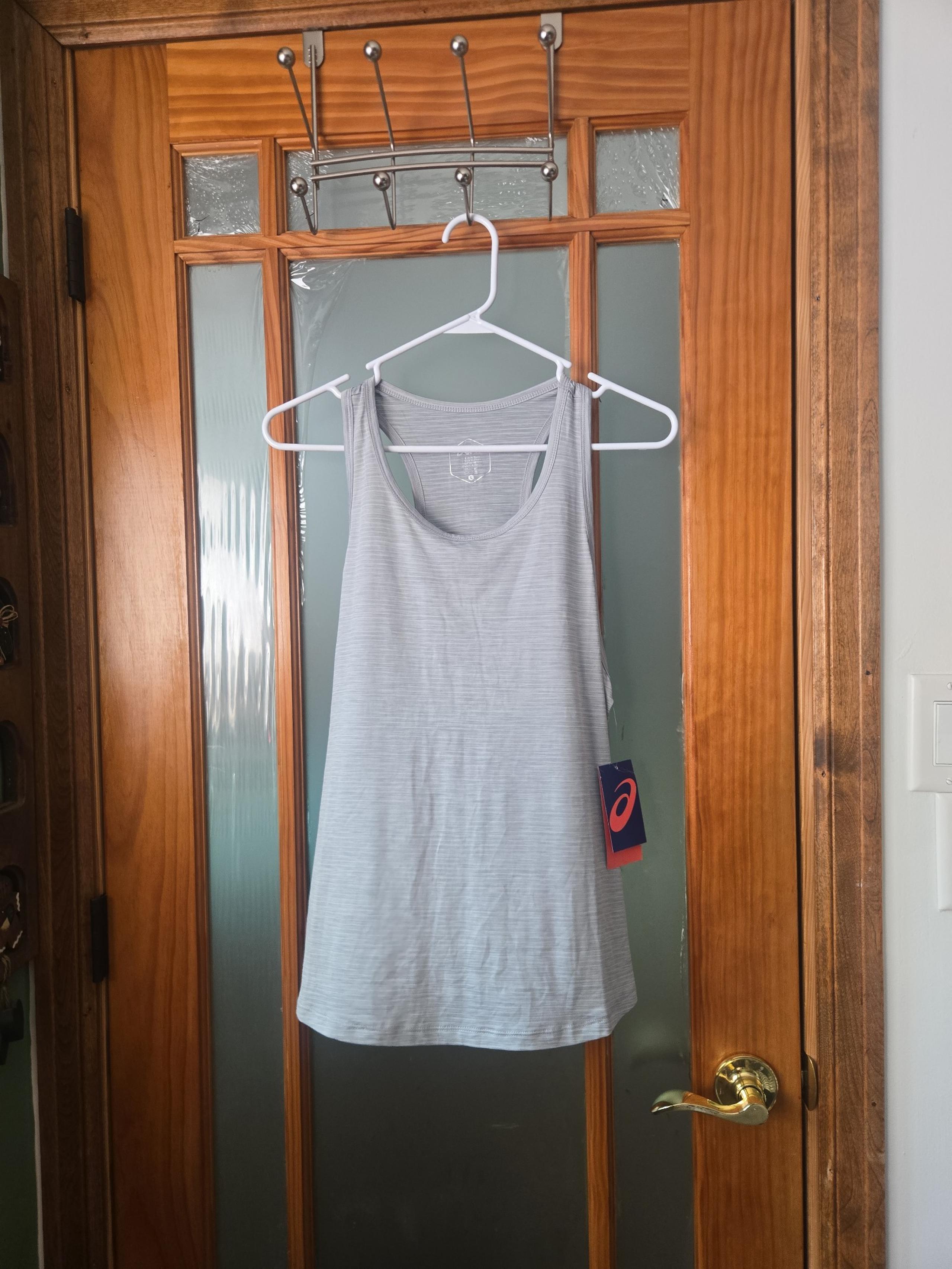 ASICS NWT large grey racer back athletic tank top