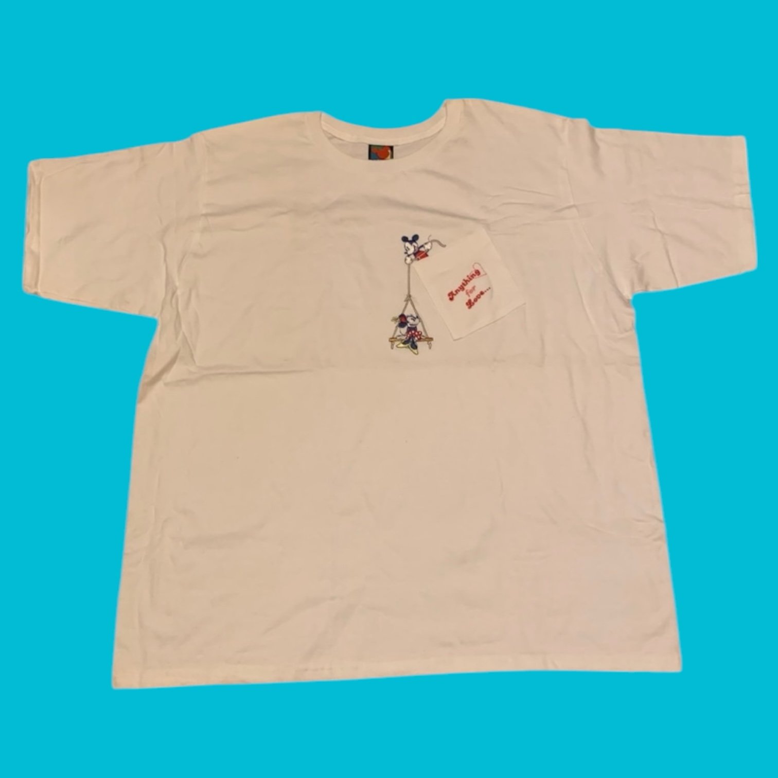 Vintage Mickey Unlimited Anything For Love Deadstock Valentines Day Shirt Cute