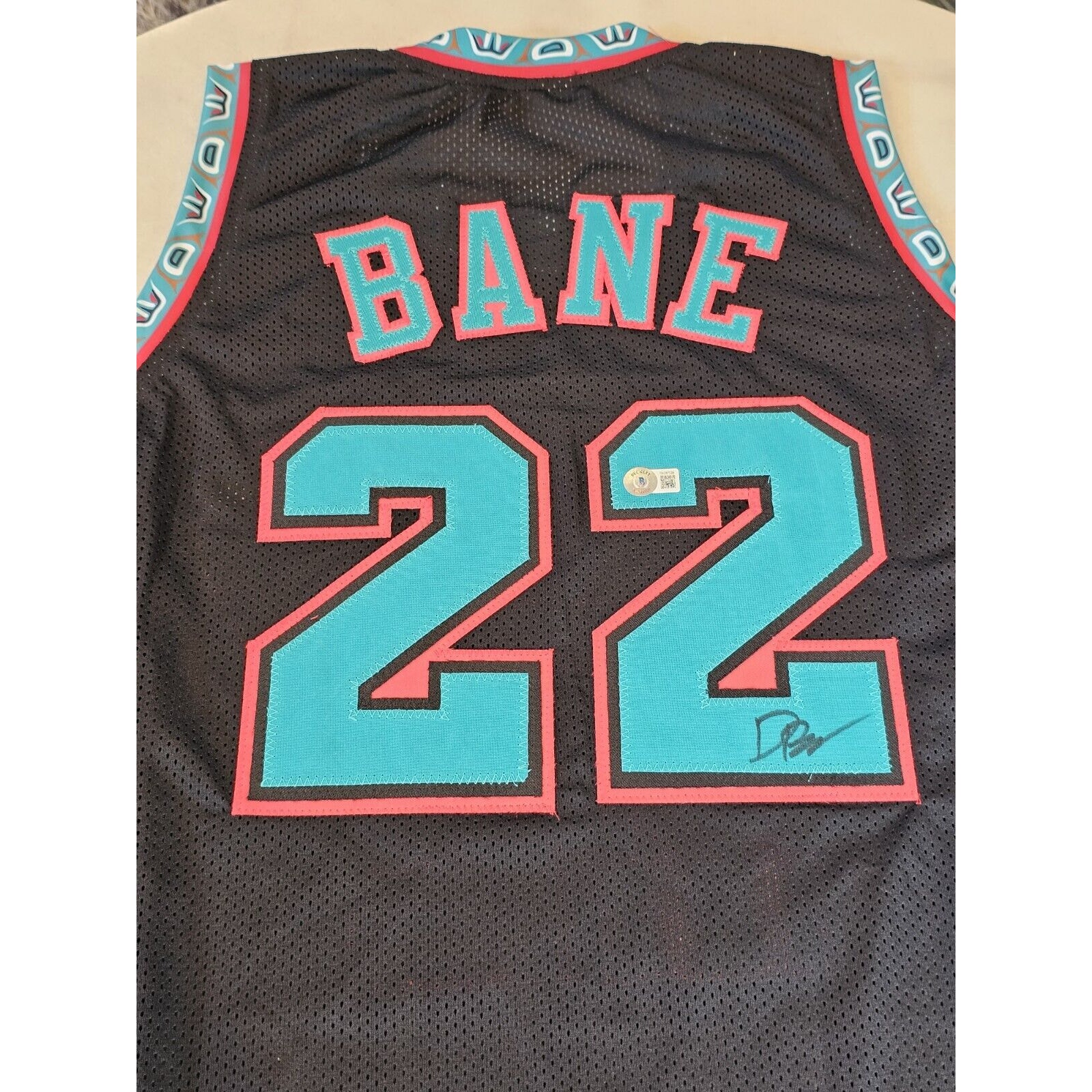 Desmond Bane Autographed/Signed Jersey Beckett Sticker Black Custom Jersey