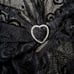 Y2K Sheer Black Lace Rhinestone Gothic Halter