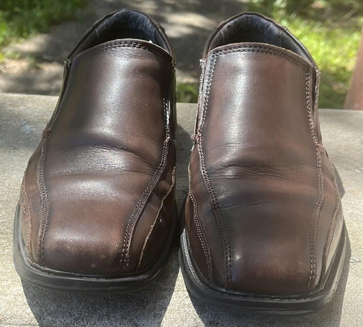 Mens Dockers Franchise Mahogany Slip-On Leather Shoes 8.5 M