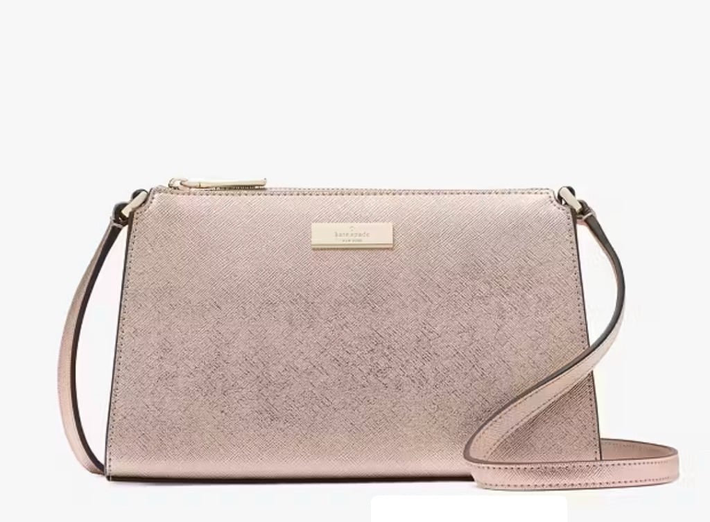 Kate Spade Kenzie Limited Edition Metallic Mini Crossbody Bag Small Rose Gold