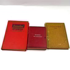Antique Books Spanish English Pocket Dictionary Conversational Spanish 1930-1940