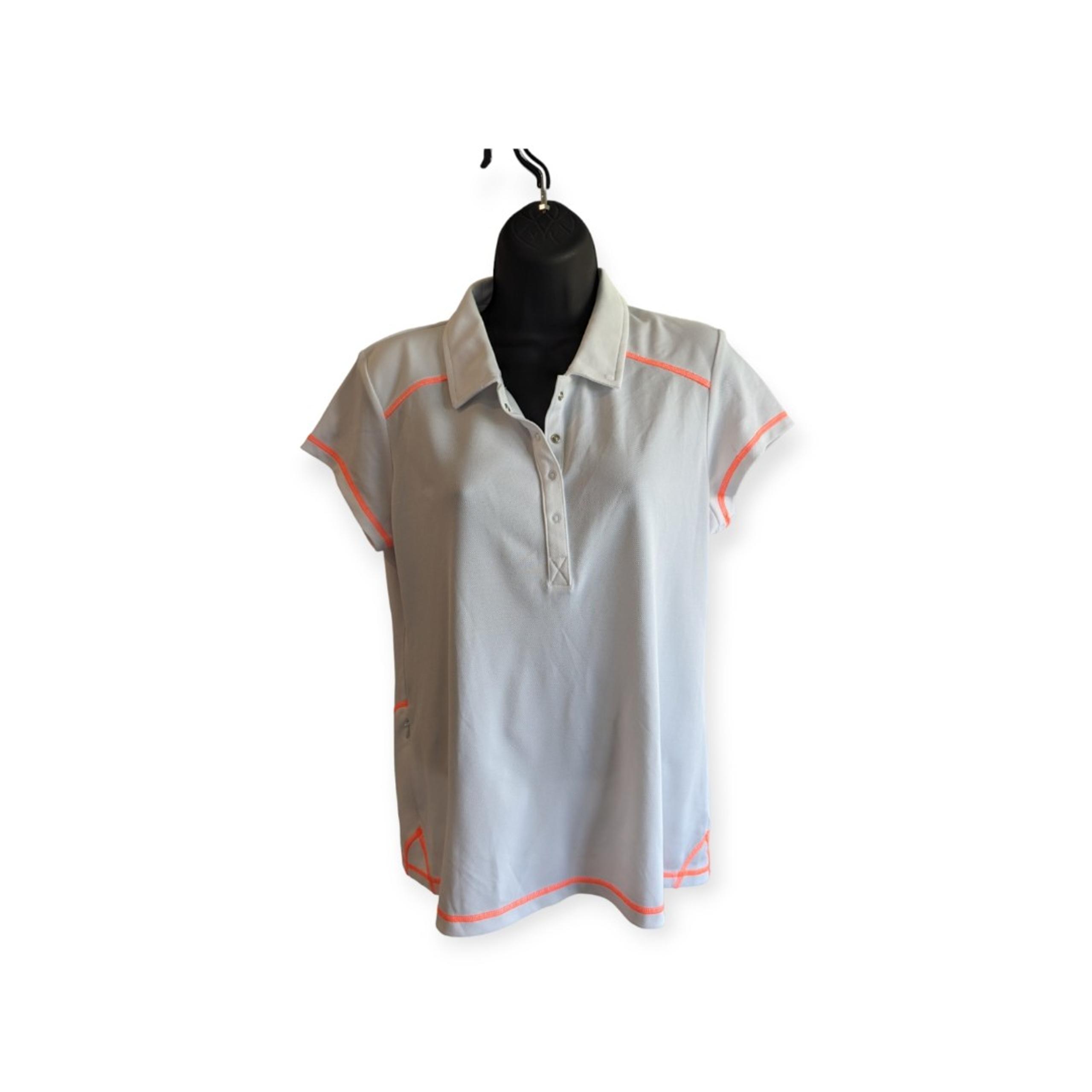 Talbots Womens M Polo Shirt White Top With Pockets