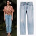 Madewell Relaxed Jeans in Cresthaven Wash Ripped Edition size 25