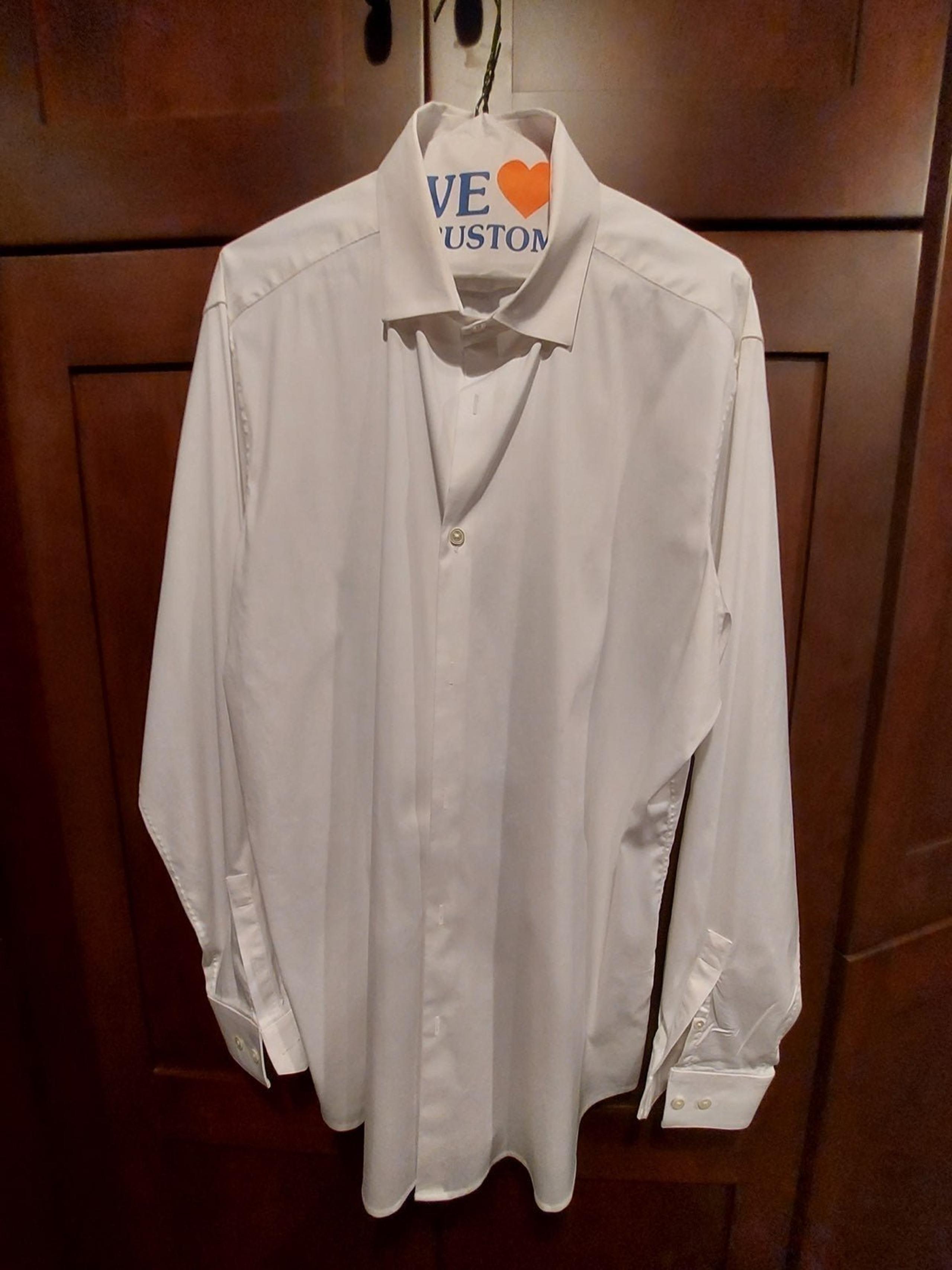 Men's White Theory Dress Shirt (17-R)