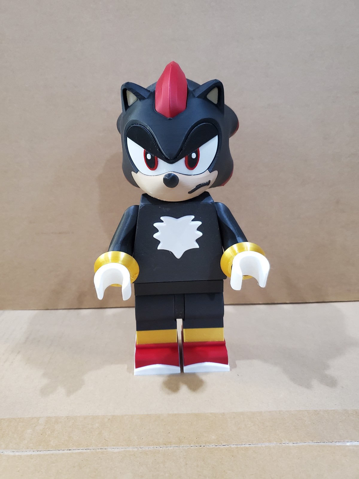 Shadow the hedgehog 3d printed lego figure