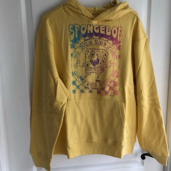 New SpongeBob SquarePants Go With The Flow Old Navy Hoodie For Adults Size XL