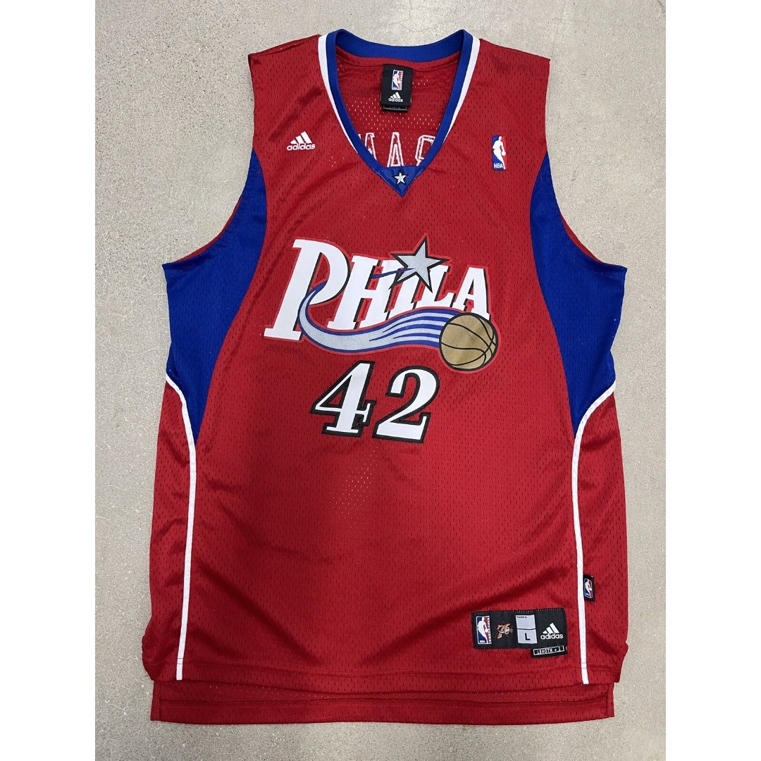Philadelphia 76ers Elton Brand #42 NBA Jersey Sz Large Adidas Basketball Sixers