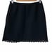 Vintage 9 Skirt Jody of California Scallop Eyelet Floral Cutouts Black Mini USA