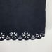 Vintage 9 Skirt Jody of California Scallop Eyelet Floral Cutouts Black Mini USA