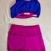 HONEYCUT 2 Piece Dancewear Set Sports Bra Top Biker Shorts Size L & XXS NWOT