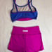 HONEYCUT 2 Piece Dancewear Set Sports Bra Top Biker Shorts Size L & XXS NWOT