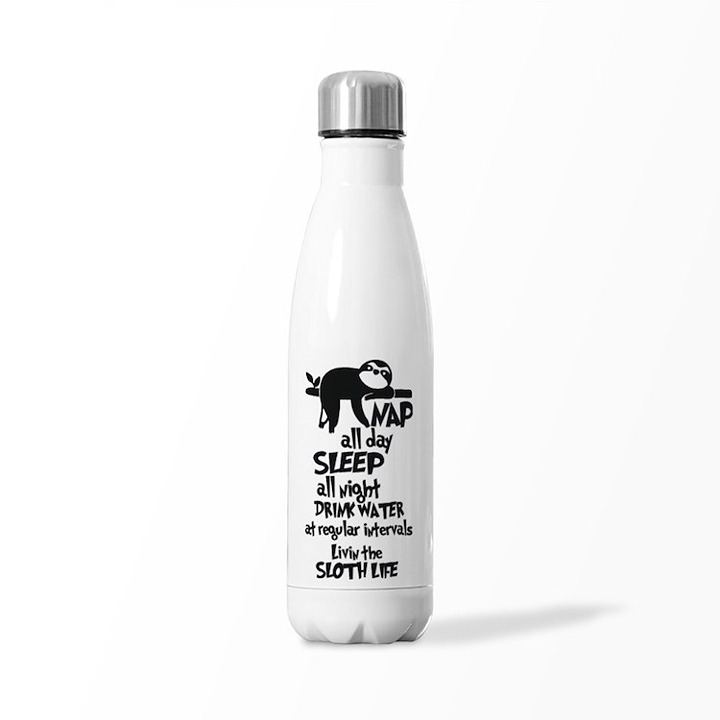 Livin The Sloth Life 30 oz Stainless Steel Water Bottle