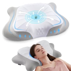 Faiord Memory Foam Cervical Neck Pillows, / beige new open box