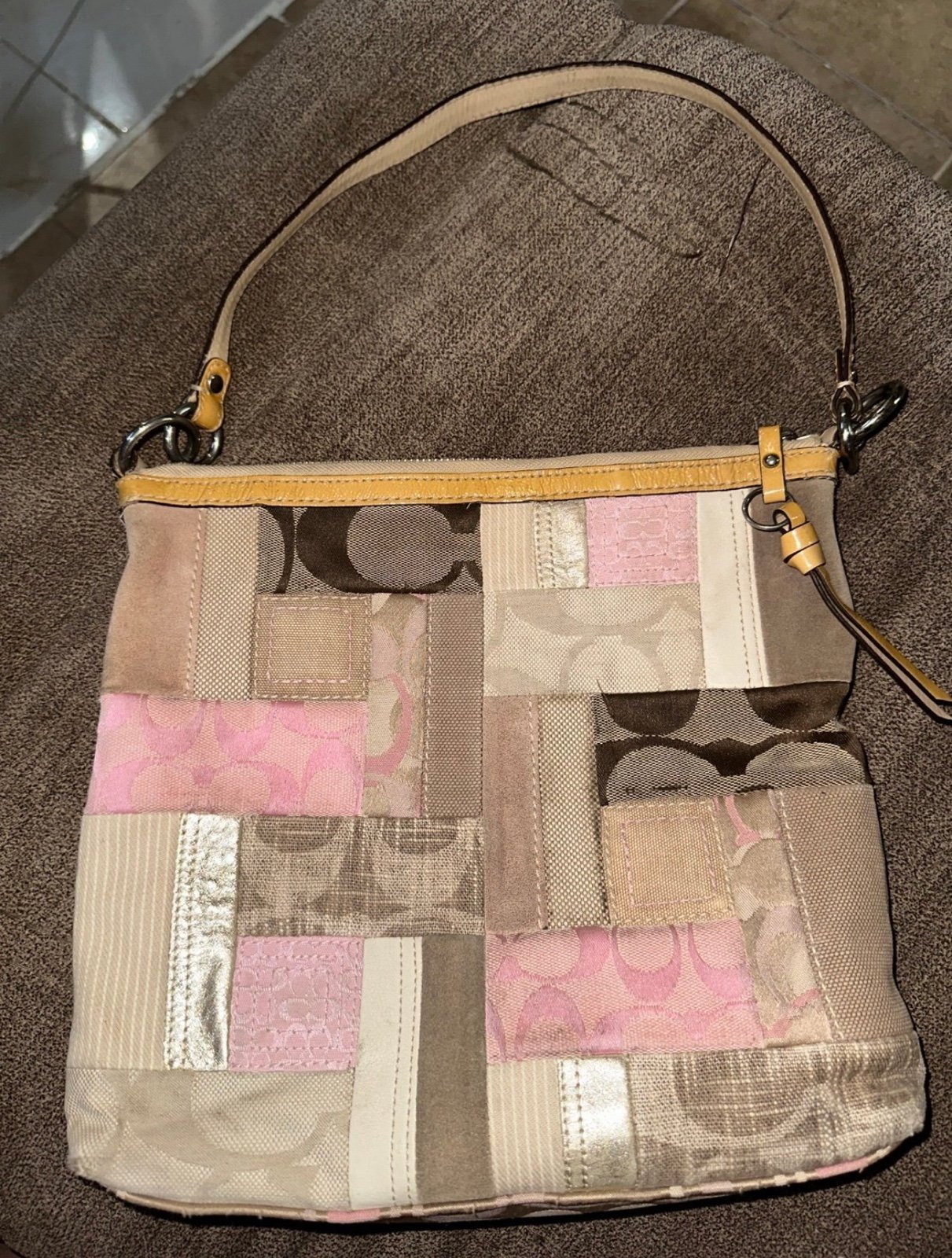 Vintage Coach pink Patchwork