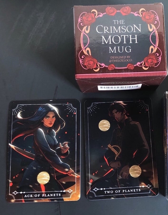 Fairyloot November 2024 Items Lot - Crimson Moth Mug, & Monthly Tarot Cards