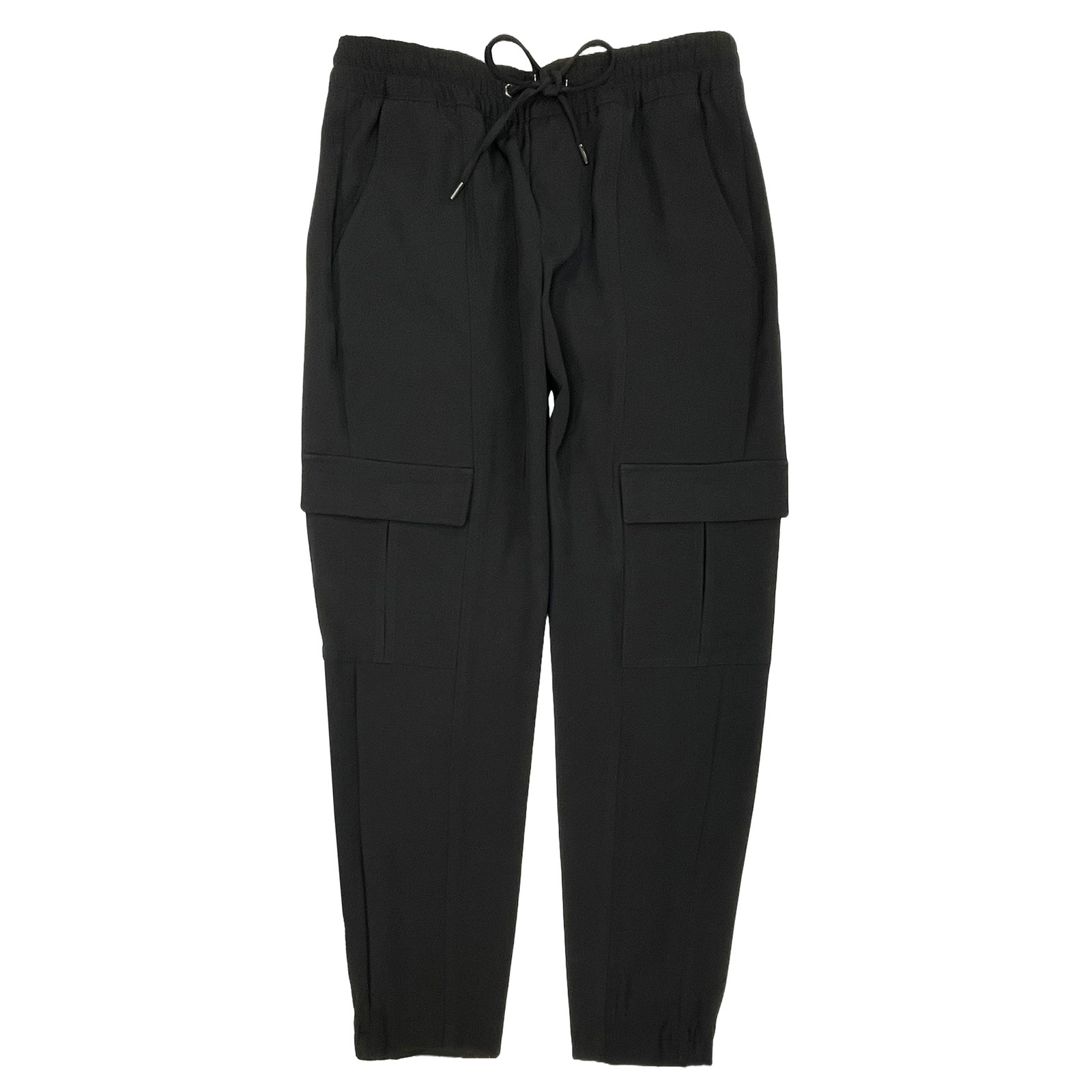 Banana Republic Sport Cargo Joggers Sz Small Tall New 110 Black Twill Pants