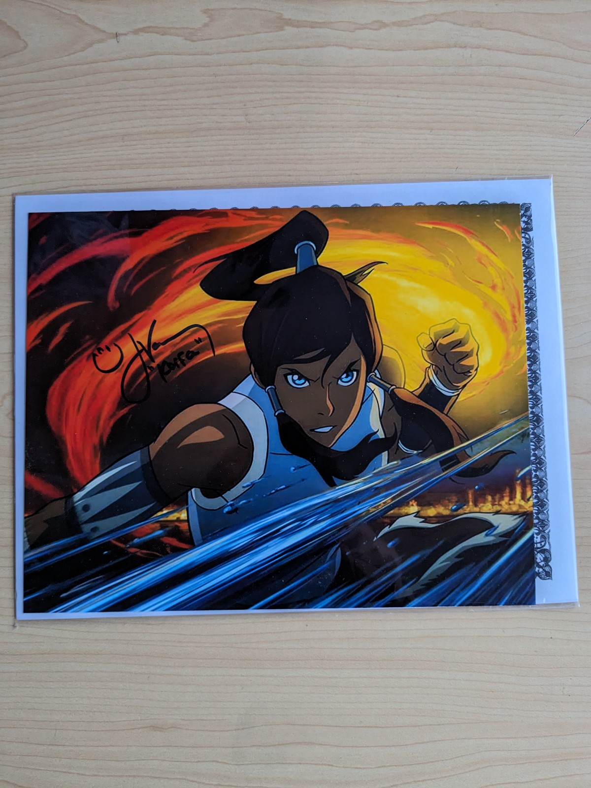 Autographed photo Legend of Korra signed by Janet Varney