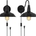 Plug in Wall Lights Set of 2, Wall Sconces Lighting for Farmhouse and Bedroom