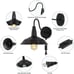 Plug in Wall Lights Set of 2, Wall Sconces Lighting for Farmhouse and Bedroom