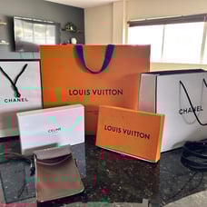 Chanel Louis Vuitton shopping bags