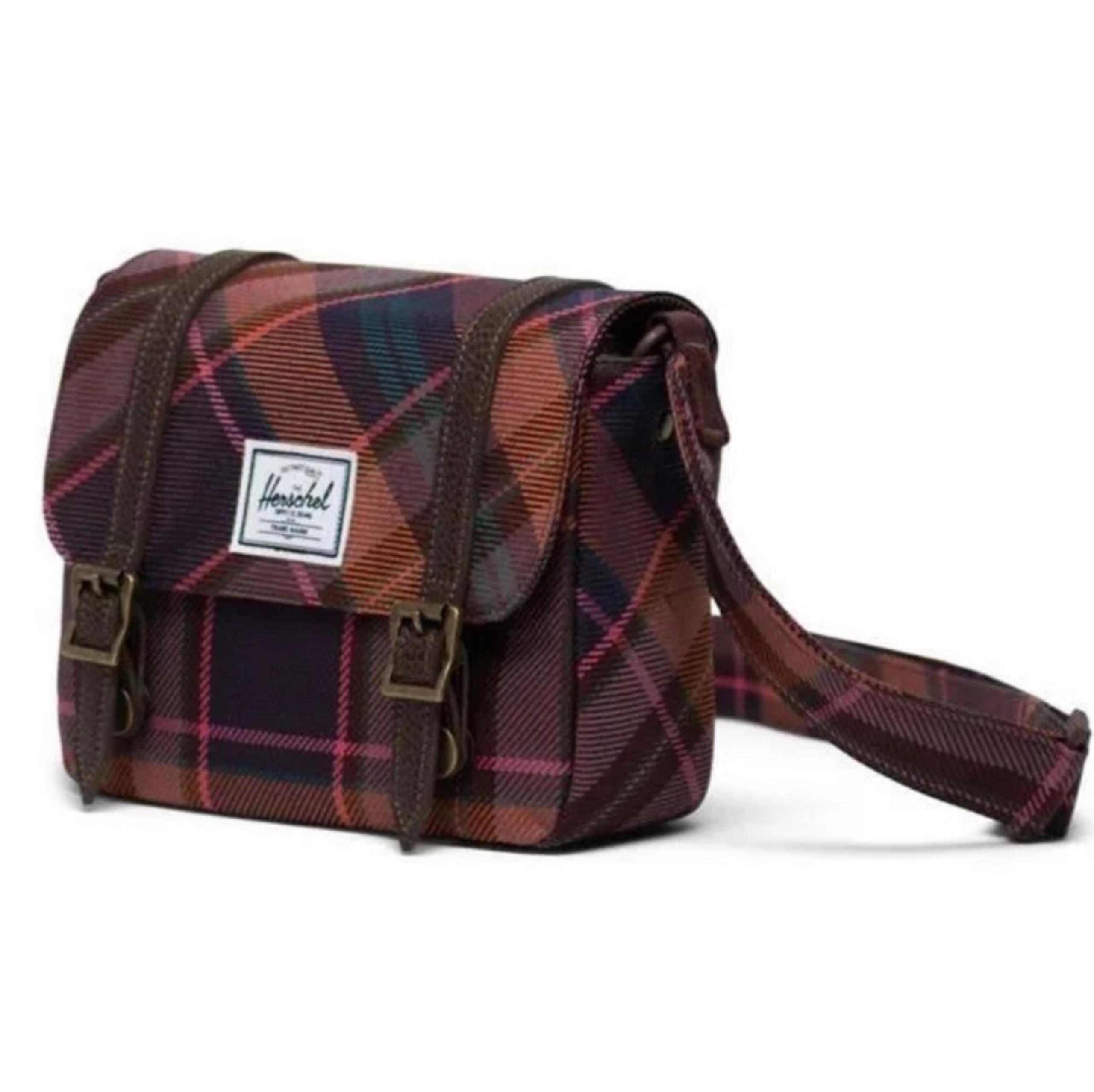 NWOT Herschel Supply Co Retreat 2L Crossbody Bag - Slate Rose Plaid - MSRP $120