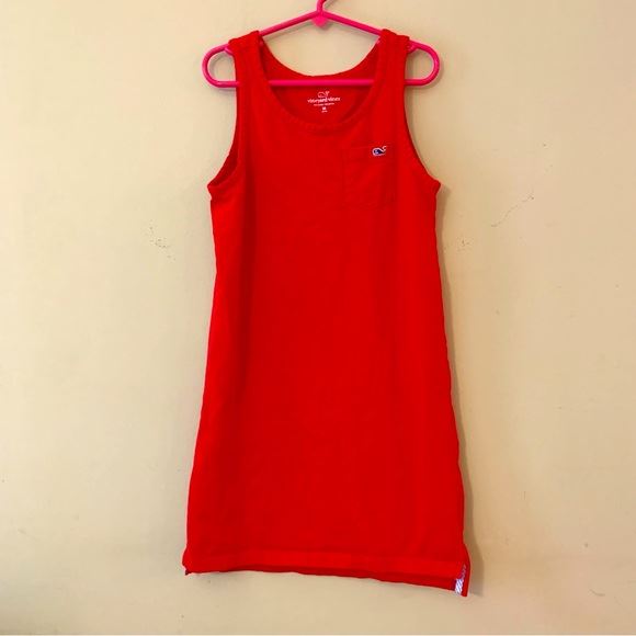 Vineyard vines, red cotton T-shirt dress sleeveless M