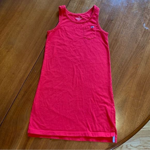 Vineyard vines, red cotton T-shirt dress sleeveless M - detail