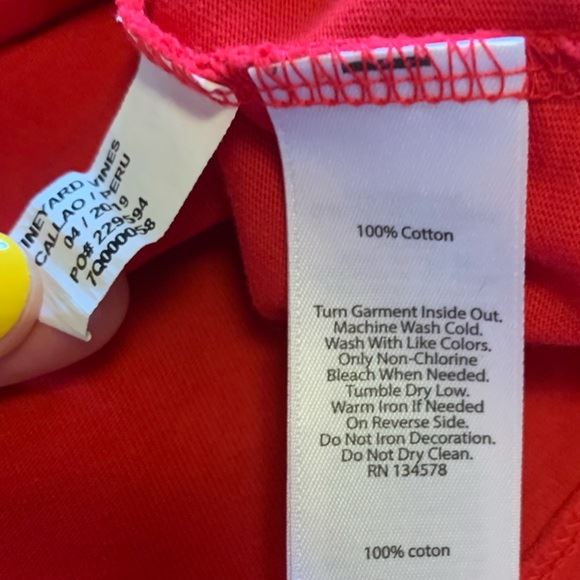 Vineyard vines, red cotton T-shirt dress sleeveless M - detail