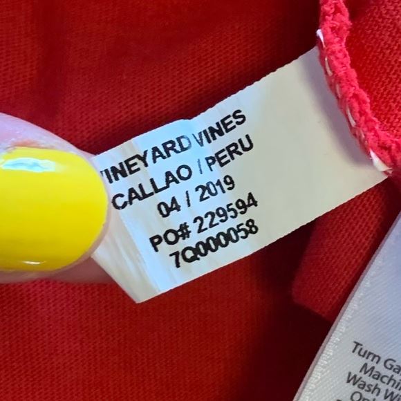 Vineyard vines, red cotton T-shirt dress sleeveless M - detail