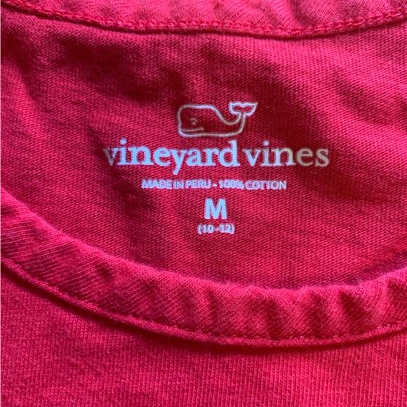 Vineyard vines, red cotton T-shirt dress sleeveless M - detail