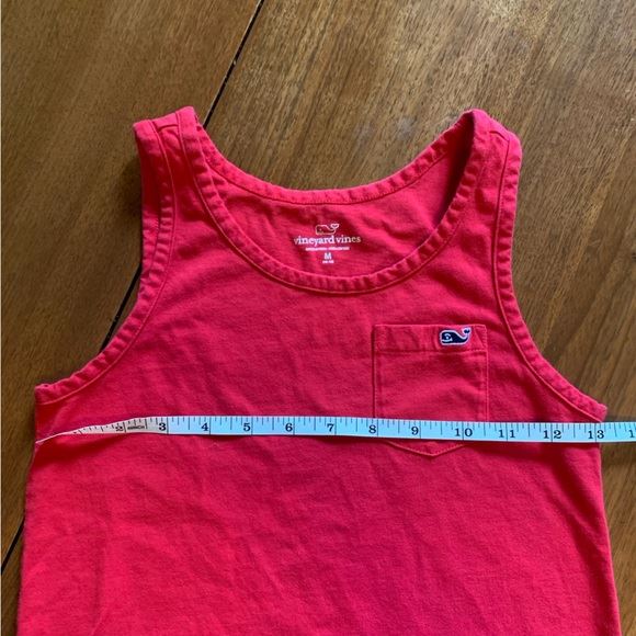 Vineyard vines, red cotton T-shirt dress sleeveless M - detail