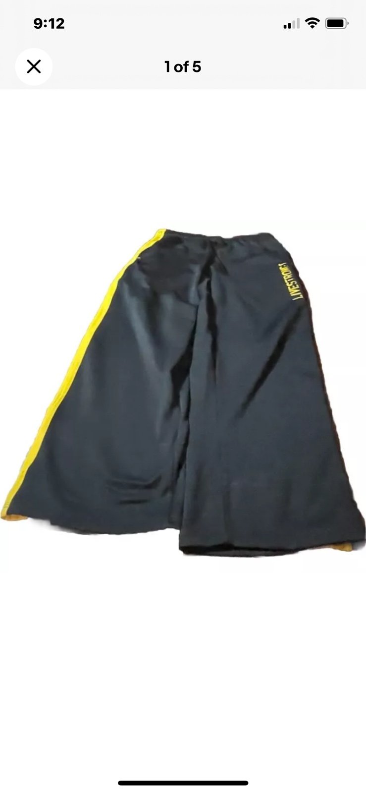 Nike Therma Fit Mens Black Livestrong Athletic Pants! Large 36x31
