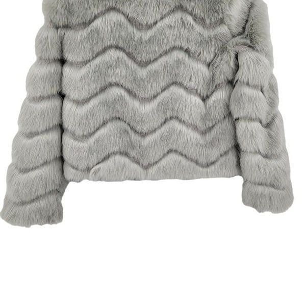 【ORDES】 FAUX FUR JACKET - ASH GREY Faux Fur Hooded Jacket | Michael Kors [US]