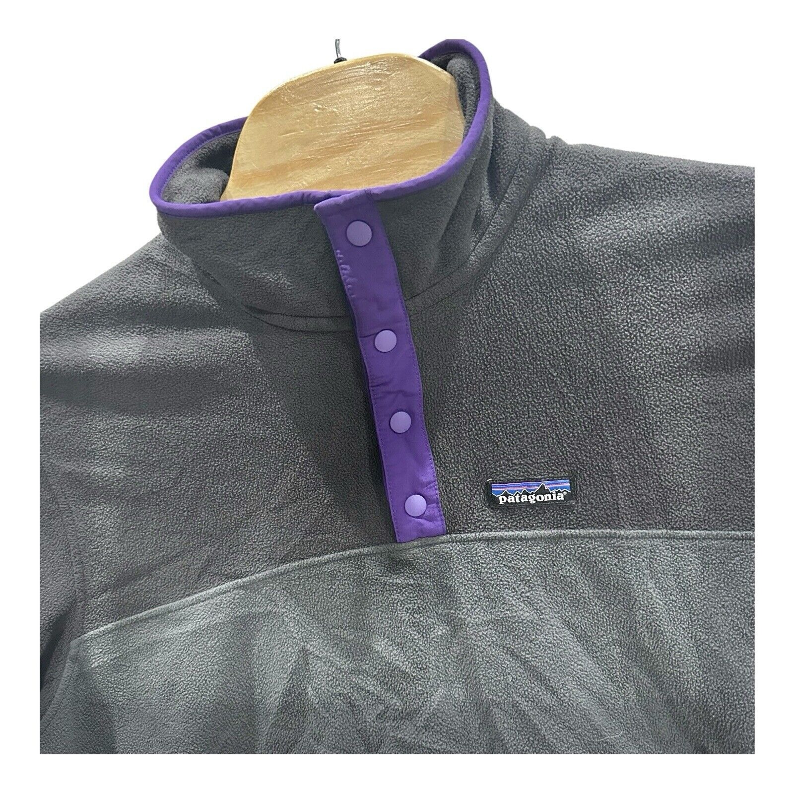 Patagonia Micro D Snap T Fleece Sweater Pullover Mens Size Large Gray 26165