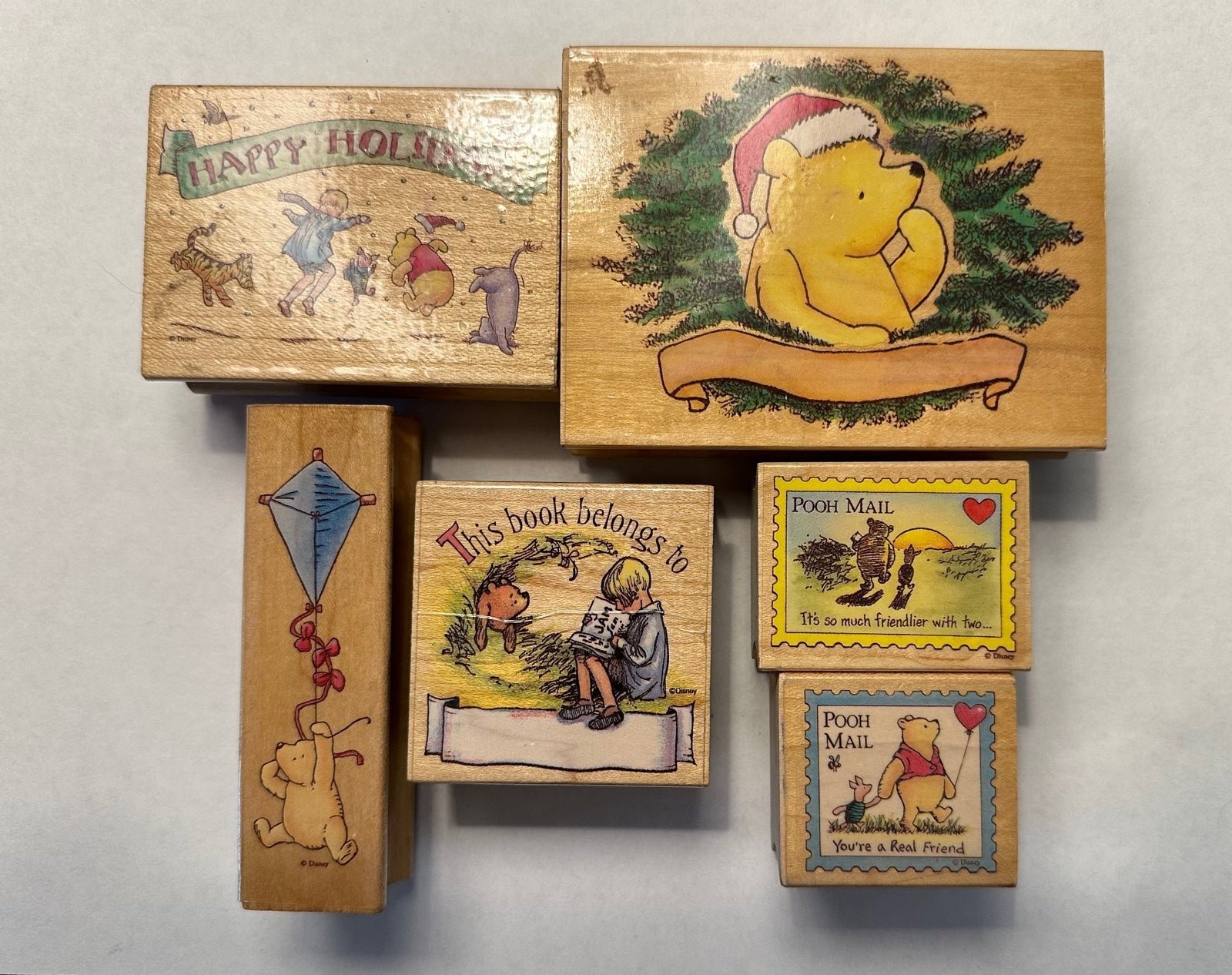 Winnie The Pooh Vintage Rubber Stamp Collection Hard To Find