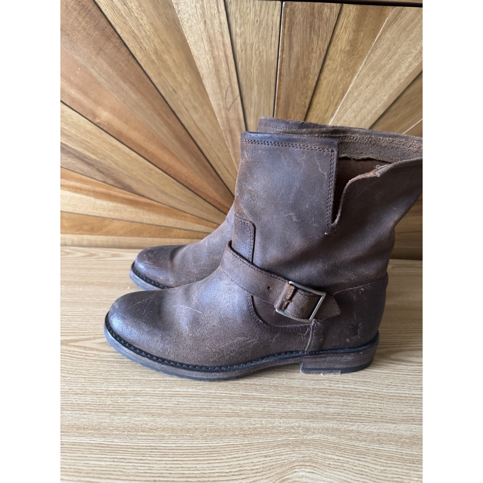 Frye Womens Veronica Bootie Size 9 B Leather Boots Brown 3470647