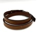 Vintage Albatros 009251 Brown Italian Leather Ornate Enamel Buckle Belt S 26