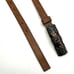 Vintage Albatros 009251 Brown Italian Leather Ornate Enamel Buckle Belt S 26