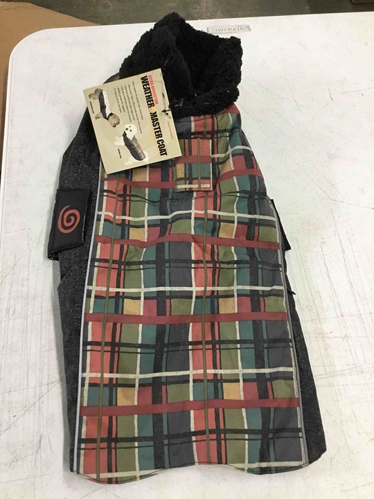 Ultra Paws Weather Master Forest Plaid Reflective Insulated Dog Coat small